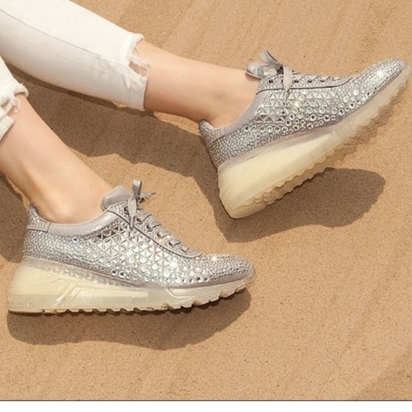 Steve Madden sparkly Carissa sneakers 8 mirror disco - Picture 14 of 14